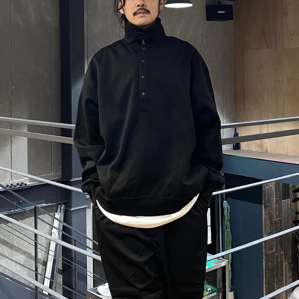 TECH SWEAT SNAP PULLOVER #BLACK [BE-53024W]
