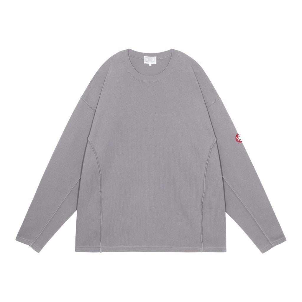 SIDE SEAM DBL KNIT LONG SLEEVE #KHAKI [CES29CS22]