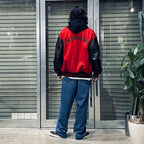 LEATHER VARSITY JACKET -B- ( TYPE-2 ) #RED [24FW-WMO-BL16]