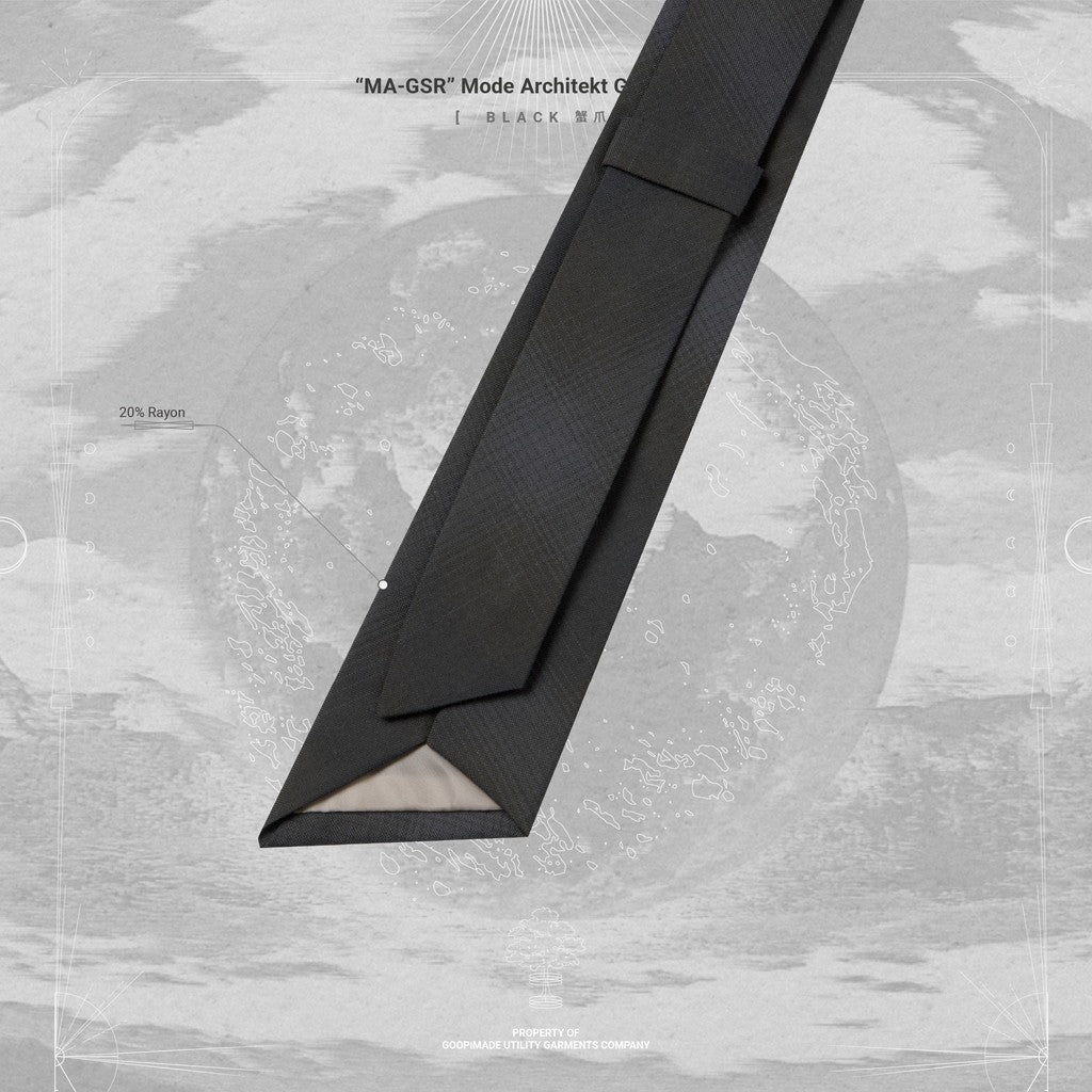 「MA-GSR」模式 Architekt GM 格紋領帶 #BK [GOOPI-24AW-SEP-02]