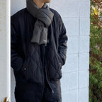 WORK DOWN SCARF #D.CHARCOAL [TAION-201WK]