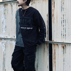 Bootleg Layered Crew Sweat (A MAN'S SHADOW) #AGED BLACK [M-P2-BG3]