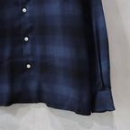 OMBRE CHECK OPEN COLLAR SHIRT L/S (TYPE-4) #BLUE [24FW-WMS-OC04]