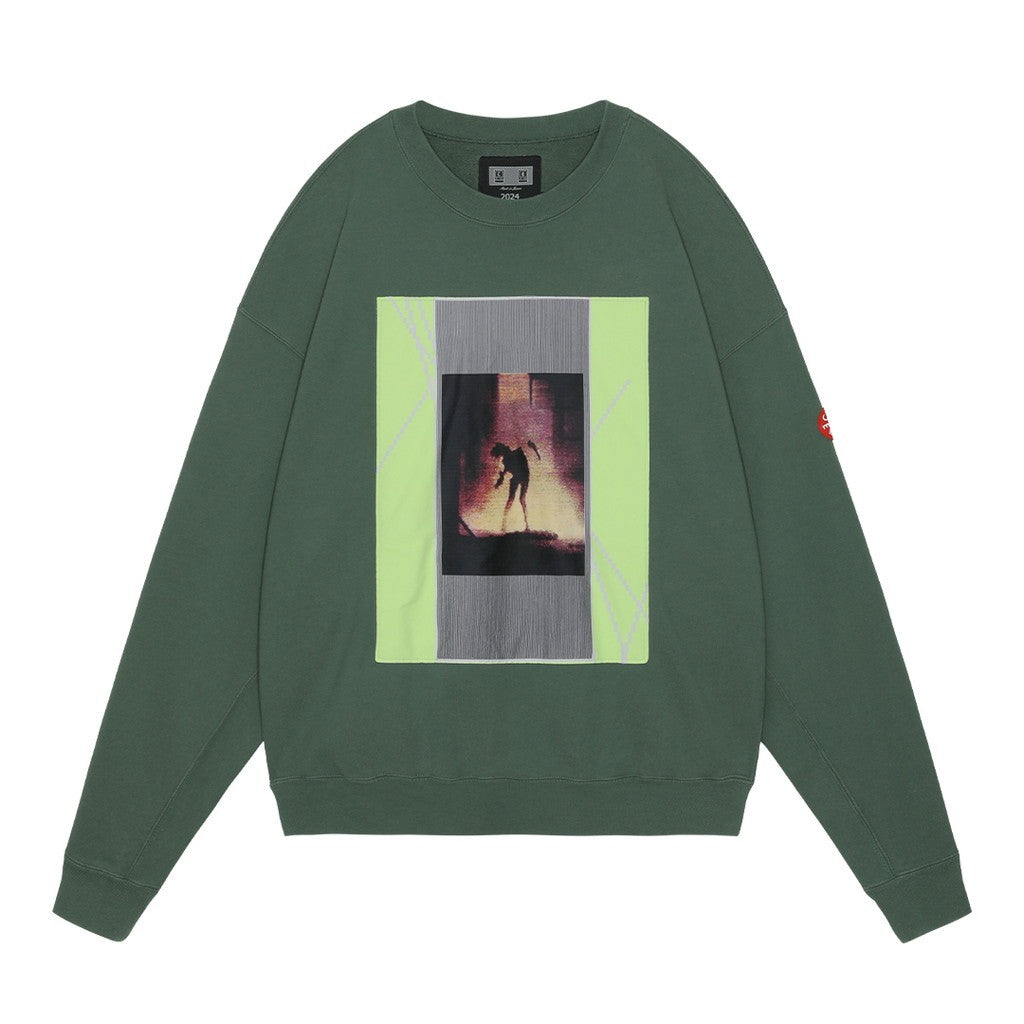 WASHED VS 8b CREW NECK #GREEN [CES25CS09]