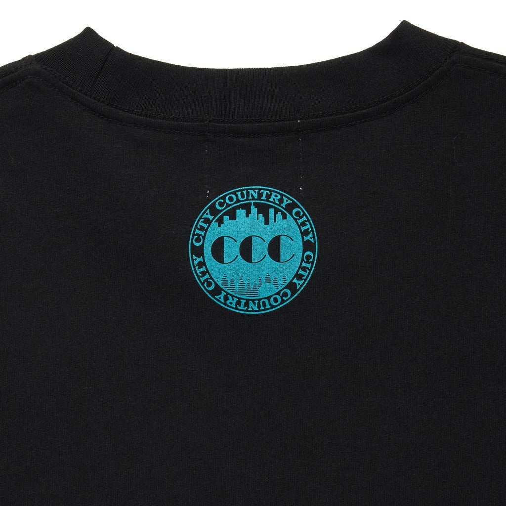 COTTON T-SHIRT_CITY LIGHTS #BLACK [CCC-261T003]