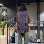 豹紋夏威夷襯衫 短袖 #藍色 [24FWE-WMS-HI01]