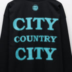 COTTON L/S T-SHIRT_CITY COUNTRY CITY #BLACK [CCC-261T002]