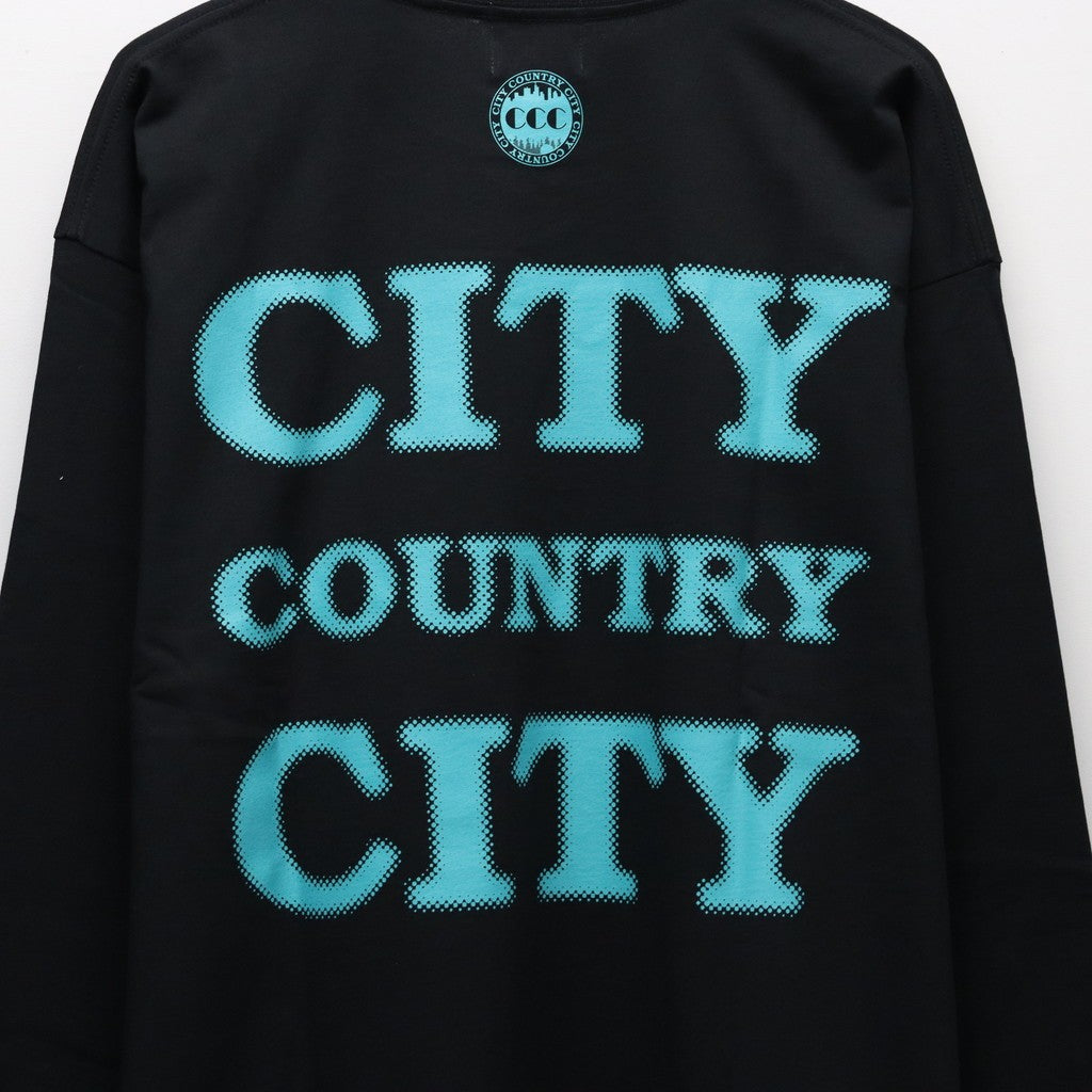 COTTON L/S T-SHIRT_CITY COUNTRY CITY #BLACK [CCC-261T002]