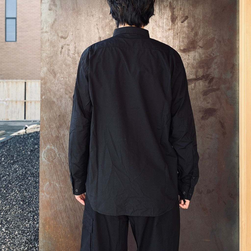 SH LONG SLEEVE IN POPELINE #BLACK 999 [20CMSH229A]