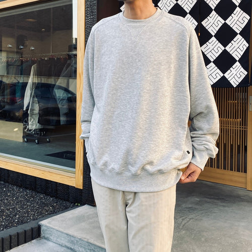 TECH SWEAT CREW FREEDOM SLEEVE #HEATHER GRAY [BE-50026]