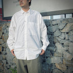 TECH REGULAR COLLAR SHIRT L/S #WHITE [BE-83025W]