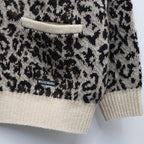 LEOPARD MOHAIR CARDIGAN #IVORY [25FW-WMK-KN08]