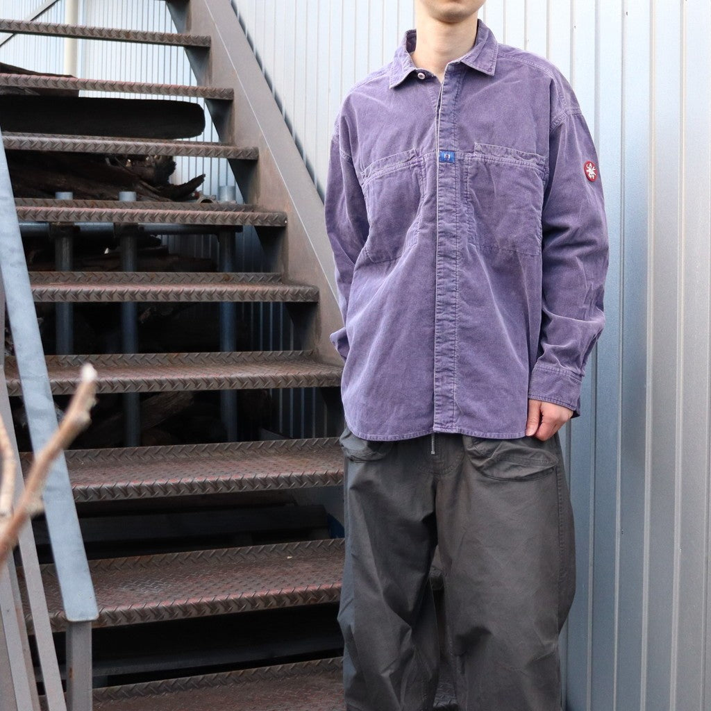 OVERDYE CORD DESIGN BIG SHIRT #PURPLE [CES28SH03] - cocorozashi