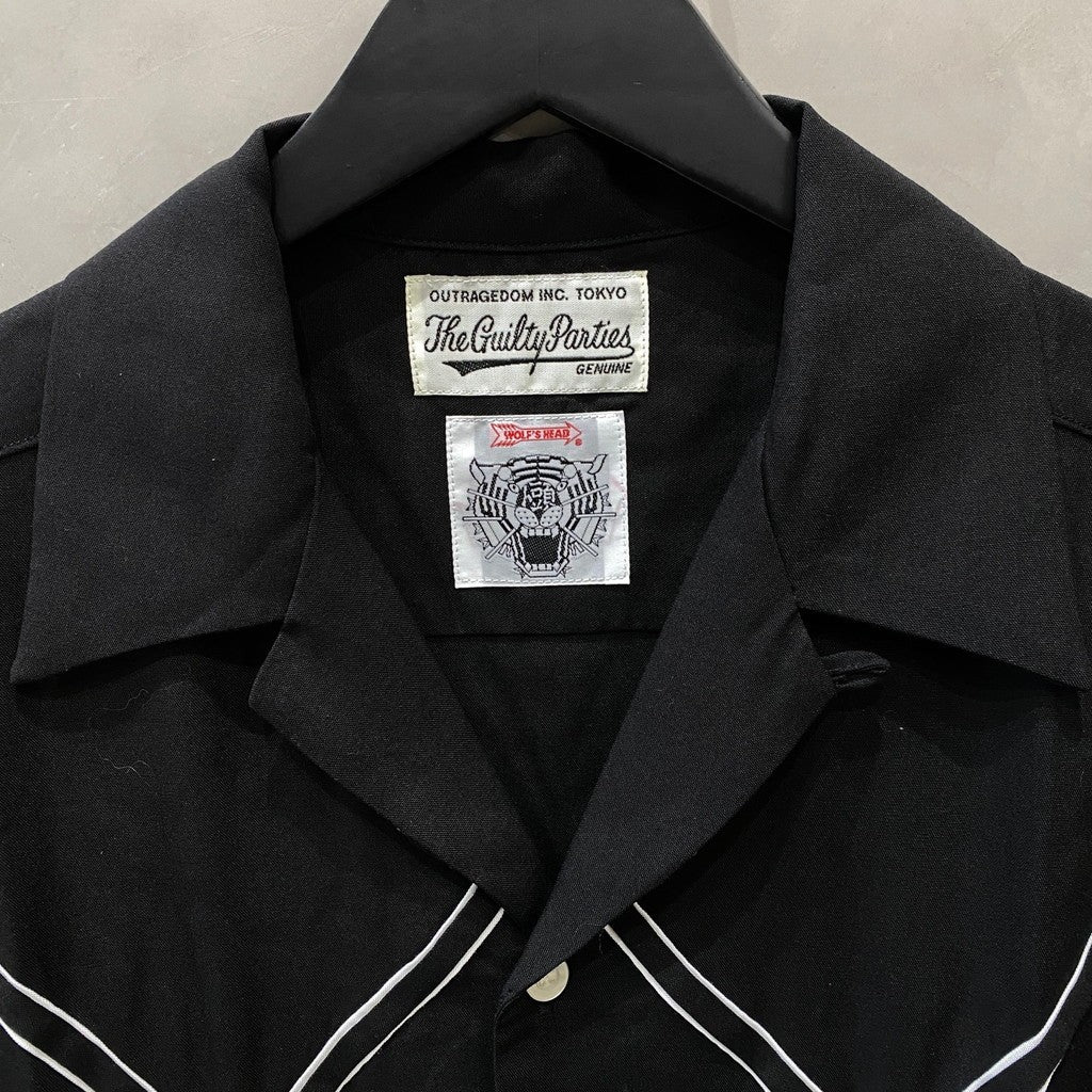 WOLF'S HEAD | 50'S SHIRT S/S -TYPE 3- #OFFWHITE-BLACK [WOLFSHEAD-WM-OC09]