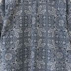 TECH BUTTON DOWN L/S SHIRT PAISLEY #NAVY [BE-81024]