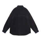 BRUSHED COTTON DESIGN BIG SHIRT #BLACK [CES29SH01]