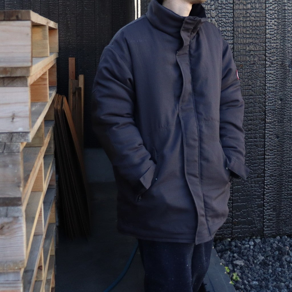 WARM PUFF ZIP COAT #CHARCOAL [CES28JK04]