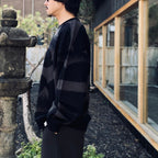 PATTERN MOHAIR KNIT #Black [26FW_KN01]
