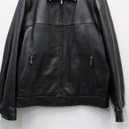 SINGLE RIDERS LEATHER JACKET ( TYPE-2 ) #BLACK [26FWE-WMO-BL04]