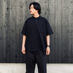 PEN POCKET COLLAR T-SHIRTS #BLACK [HOD26-01-TS007]