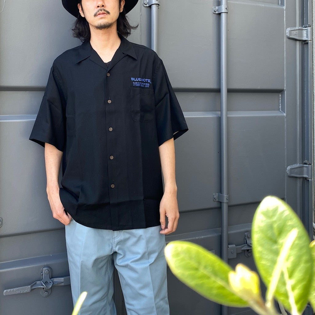 BLUE NOTE | HAWAIIAN SHIRT S/S -TYPE 2- #BLACK [BLUENOTE-WM-HI02]