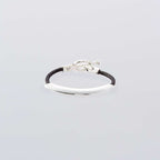 Triangle Leather Bracelet -Black- #BLACK/SILVER [XOLB003S-BLK]