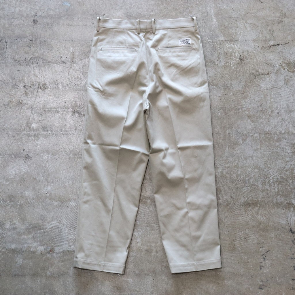 DOUBLE PLEATED CHINO TROUSERS #L-BEIGE [24FW-WMP-PT02]