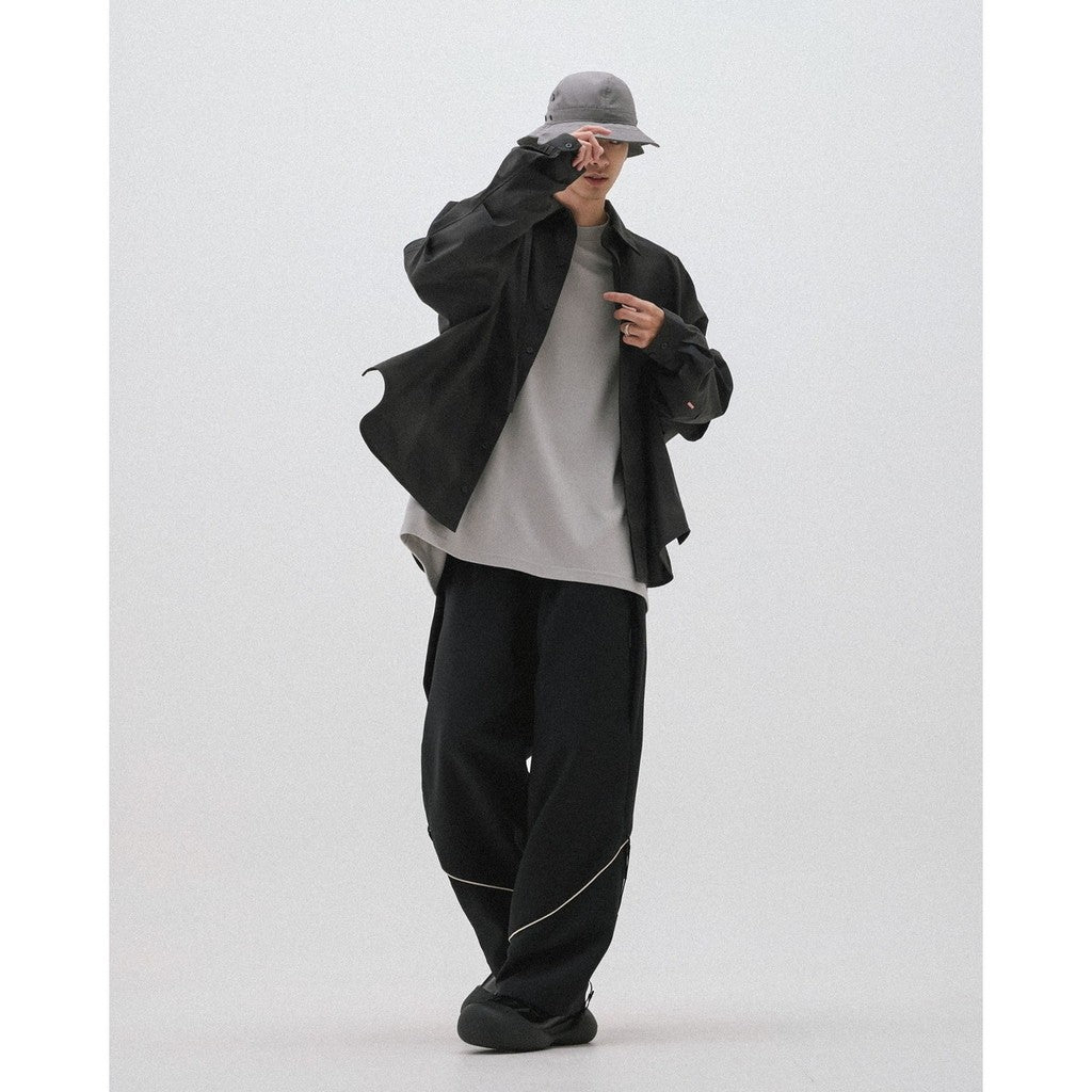 "GSR-01" 2-Layer Oversized Shirt (Light) #MIDNIGHT [GOOPI-24AW-SEP-01]