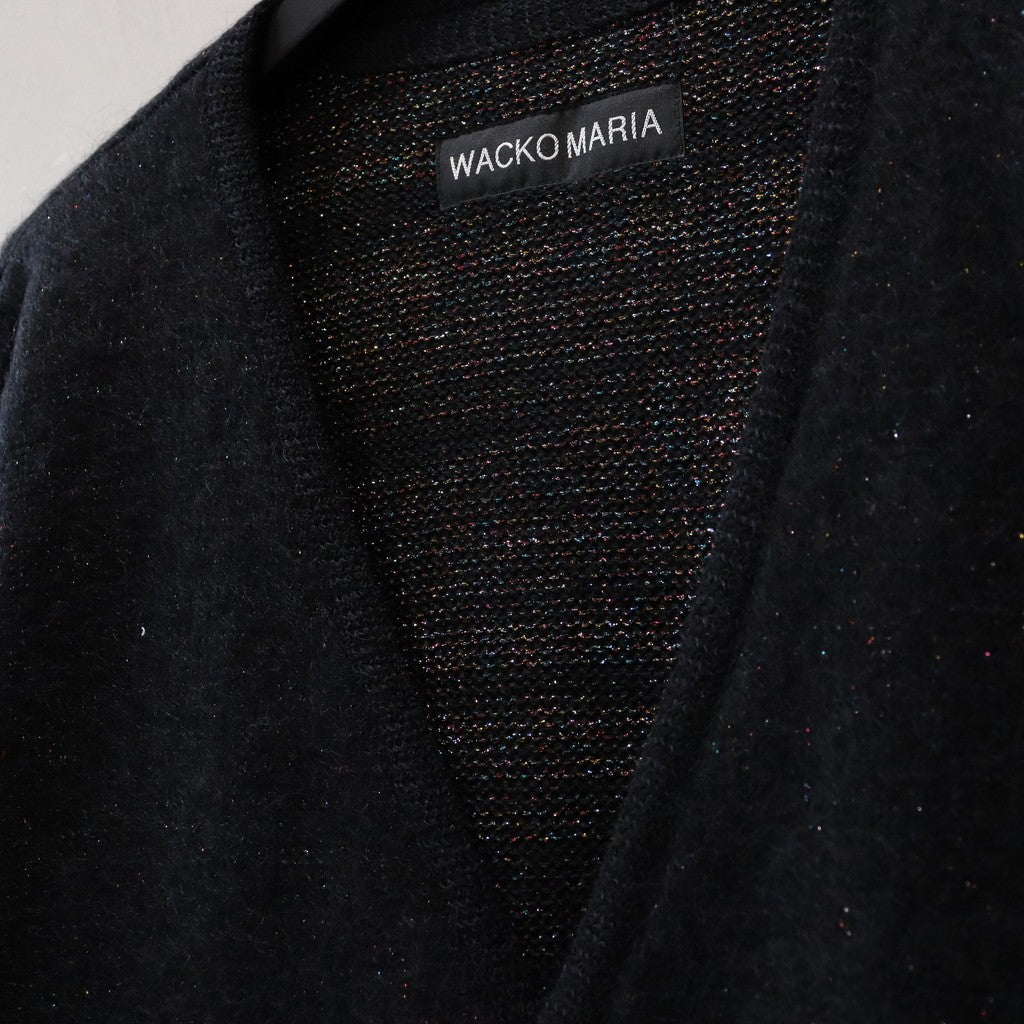 GLITTER MOHAIR CARDIGAN ( TYPE-1 ) #BLACK-RAINBOW [24FW-WMK-KN16]