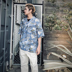 HAWAIIAN SHIRT S/S #BLUE [25SSE-WMS-HI04]