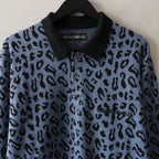 LEOPARD KNIT POLO SHIRT #BLUE [24FW-WMK-KN13]