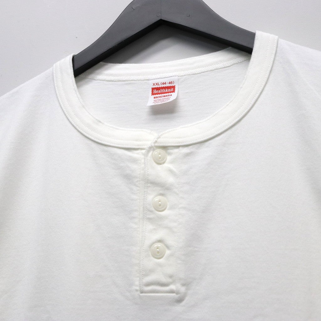 HEALTHKNIT | HENRY NECK T-SHIRT #WHITE [26SS-WMT-HK01]