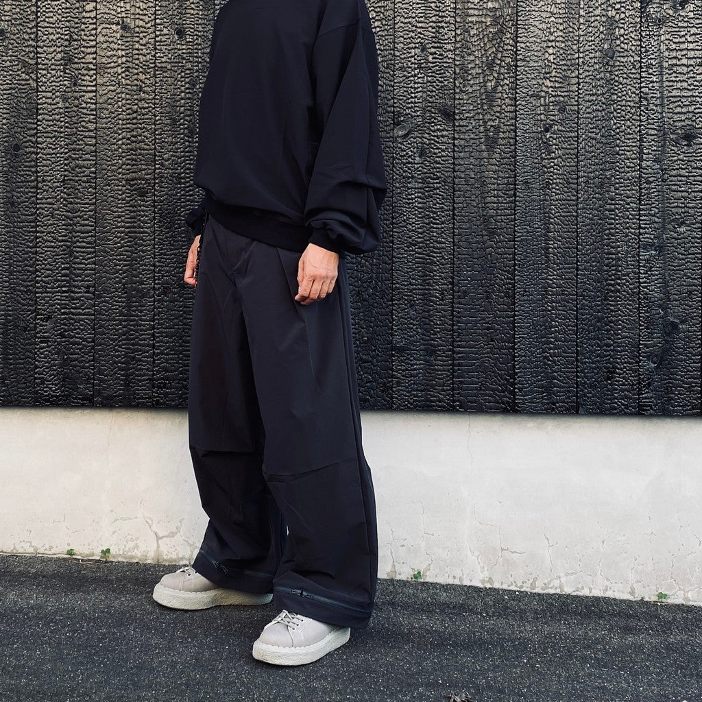 WX-P1 Zip-Extentsion Wide Trousers #D-Gray [GOOPI-26SS-MAY-01]