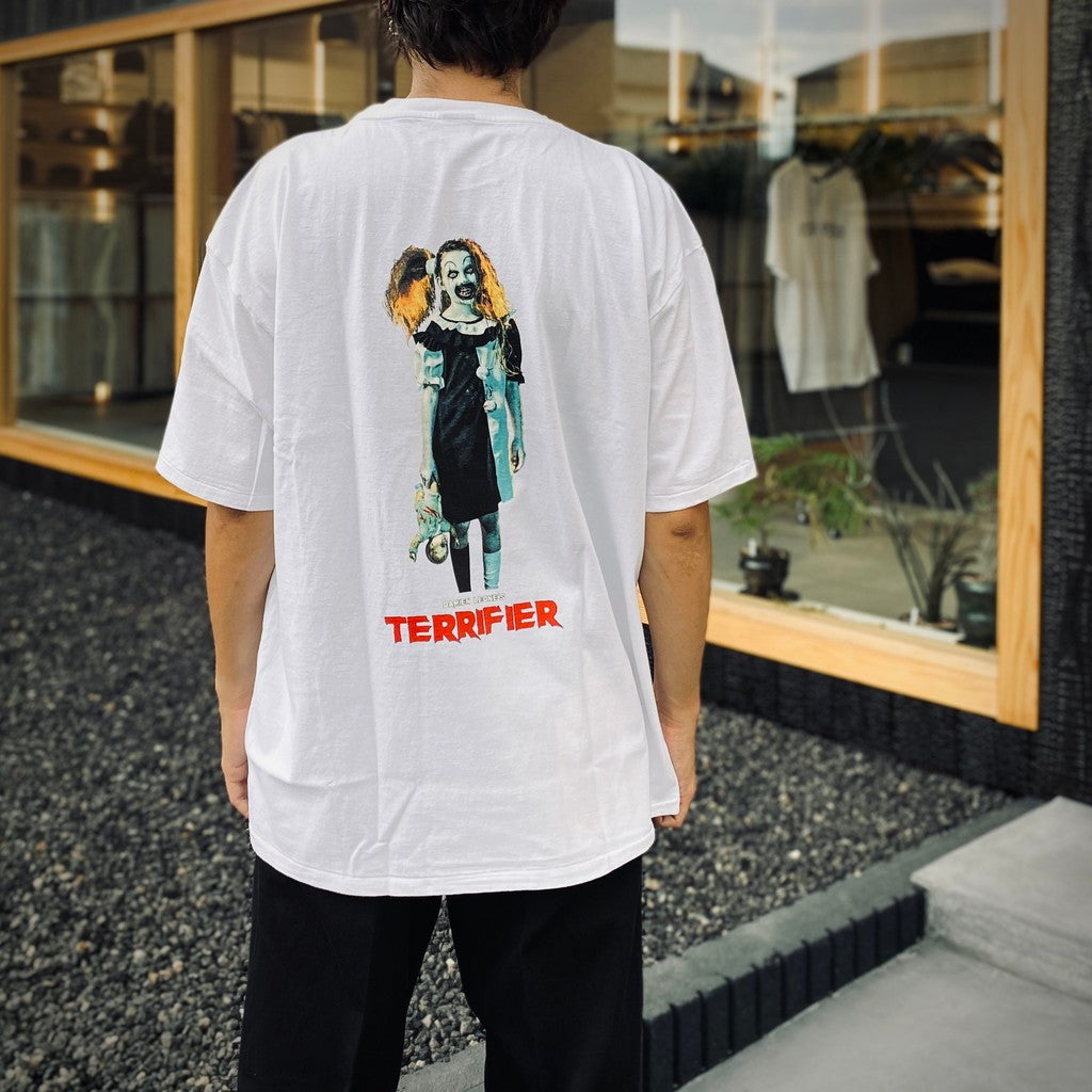 TERRIFIER | WASHED HEAVY WEIGHT CREW NECK T-SHIRT ( TYPE-4 ) #WHITE [TERRIFIER-WM-WT04]