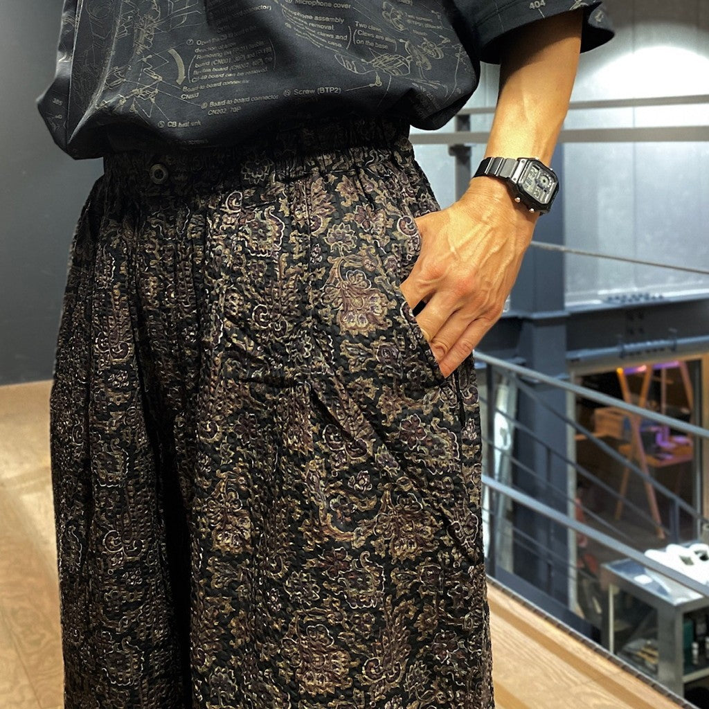 RIPPLE PAISLEY BALLOON PANTS #Black [SU24-B02]