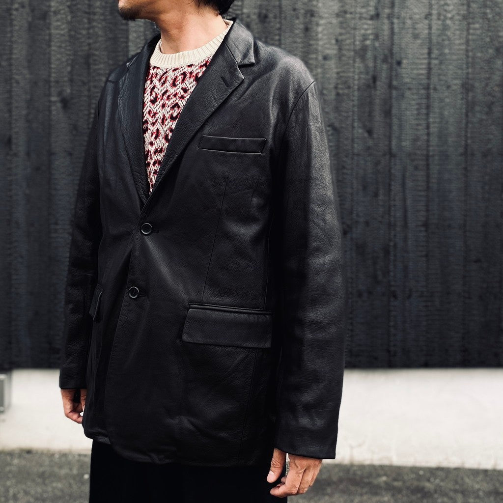 LEATHER JACKET ( TYPE-2 ) #BLACK [26FW-WMO-JK02]