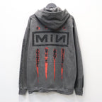 Bootleg Zip Up Hoodie With Damaged (ERROR S) #AGEDBLACK [M-P4-BG8]