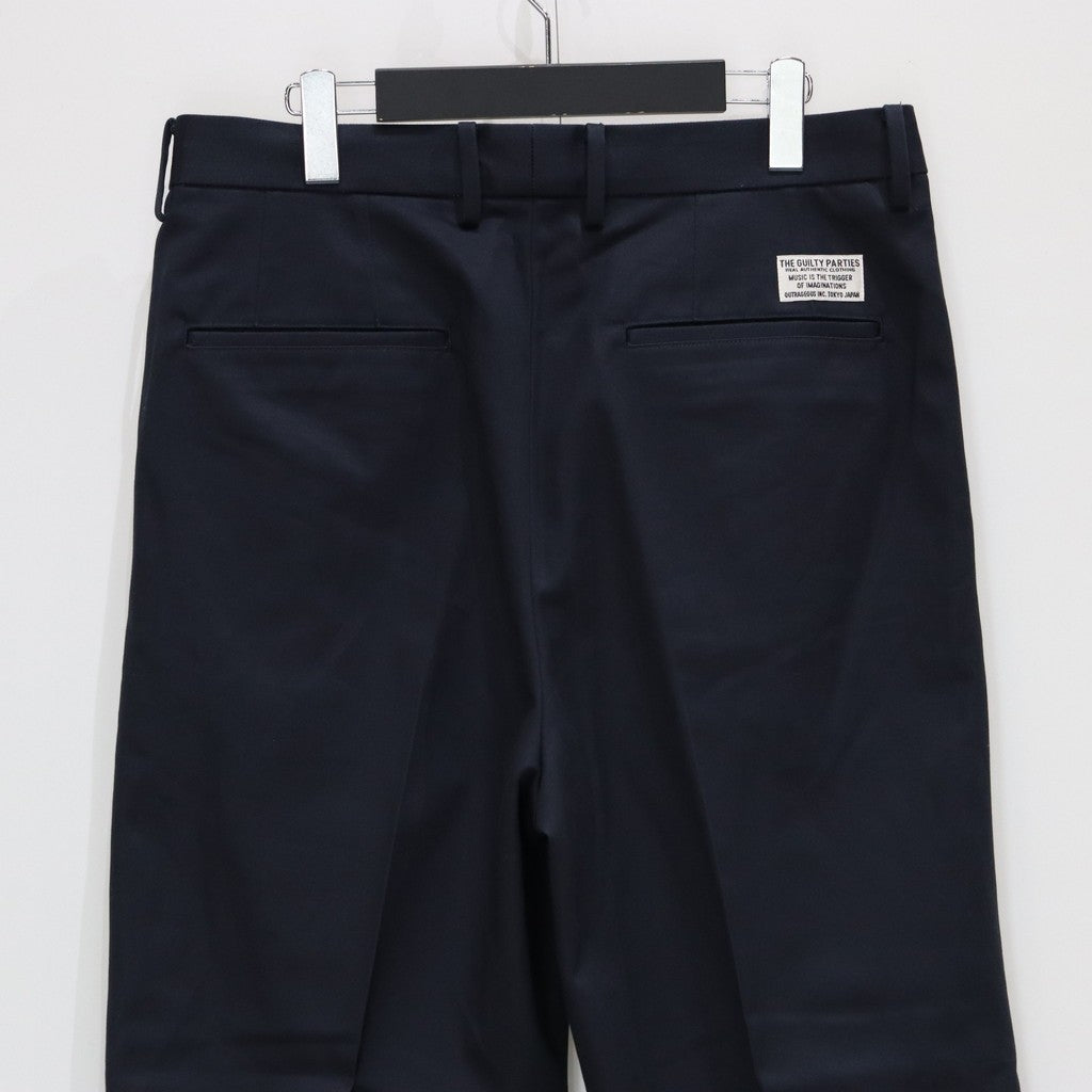 DOUBLE PLEATED CHINO TROUSERS #NAVY [25SS-WMP-PT13]