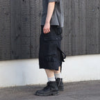 Heavy Cargo Short With Damaged(AGED CANVAS) #BLACK [M-P3-PT10]