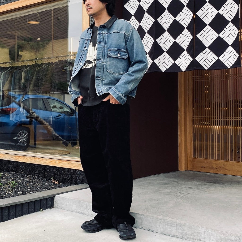 Corduroy Baggy Jeans #Black [SD26F-PT06]