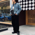 Corduroy Baggy Jeans #Black [SD26F-PT06]