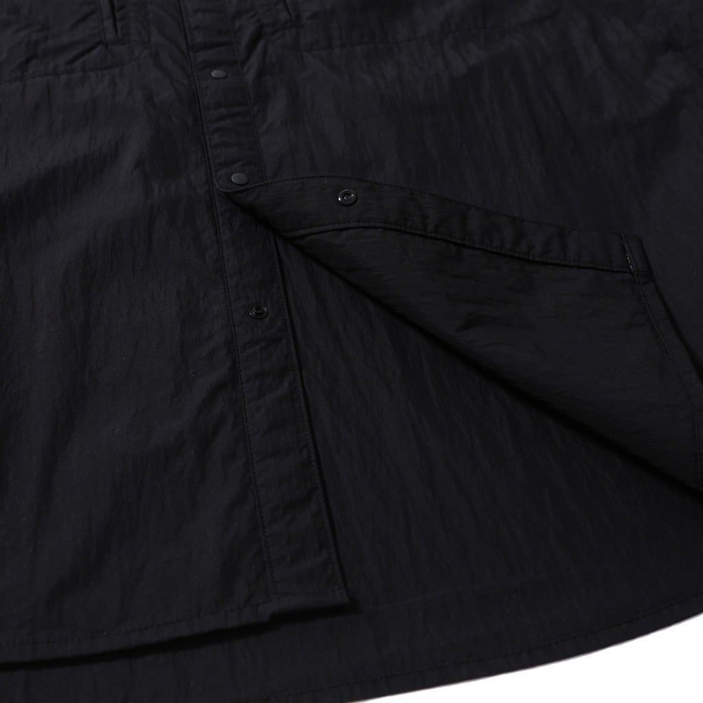 HIDDEN POCKET HALF SLEEVE SHIRTS CN #BLACK [HOD26-01-ST005]