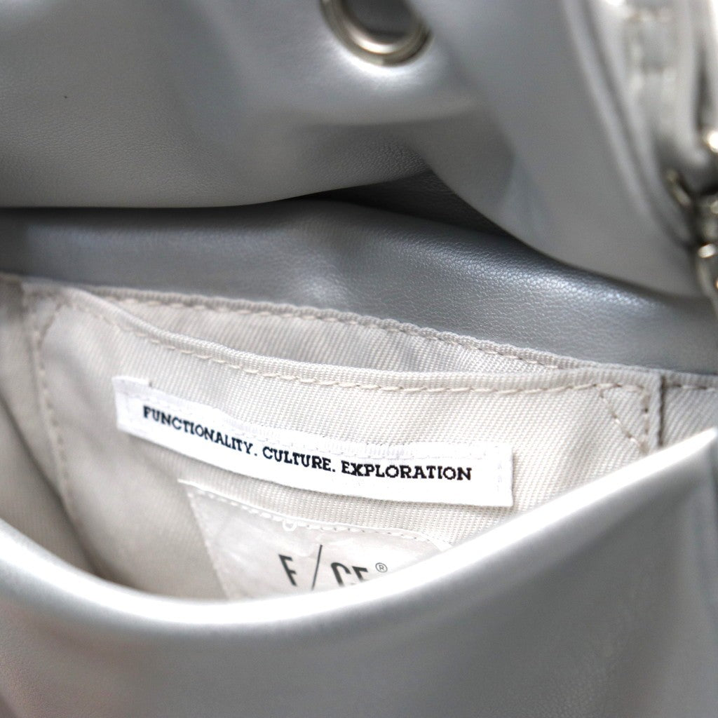 TECH LEATHER EYELET MINI POACH #SILVER [FEL34261B0006]