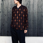 OMBRE CHECK OPEN COLLAR SHIRT L/S ( TYPE-1 ) #BROWN [26FW-WMS-OC01]