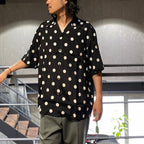 HAWAIIAN SHIRT S/S -TYPE 3- #BLACK-WHITE [24SS-WMS-HI03]