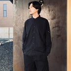 SH LONG SLEEVE IN POPELINE #BLACK 999 [20CMSH229A]