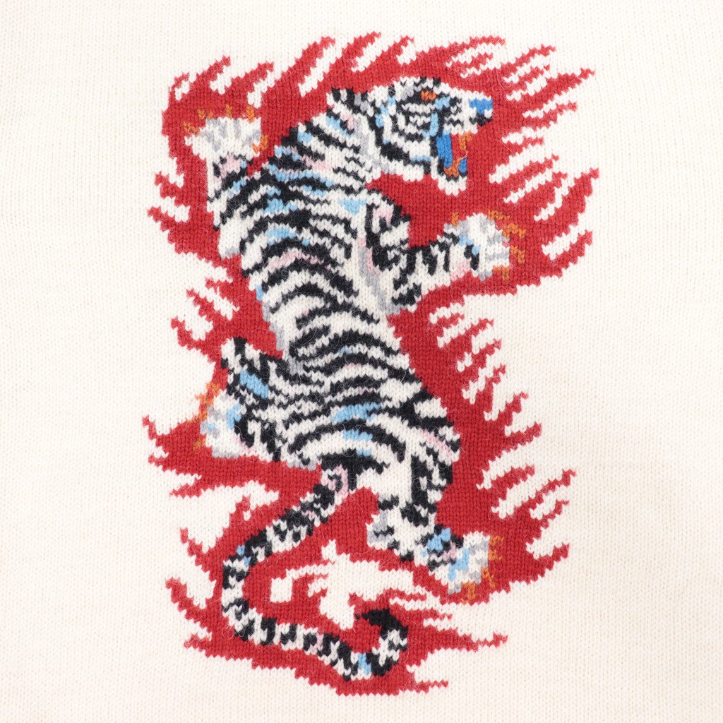 TIM LEHI | INTARSIA CREW NECK SWEATER #WHITE [22FW-WMK-KN22]