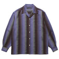 STRIPED OPEN COLLAR SHIRT L/S #PURPLE [25FW-WMS-OC07]