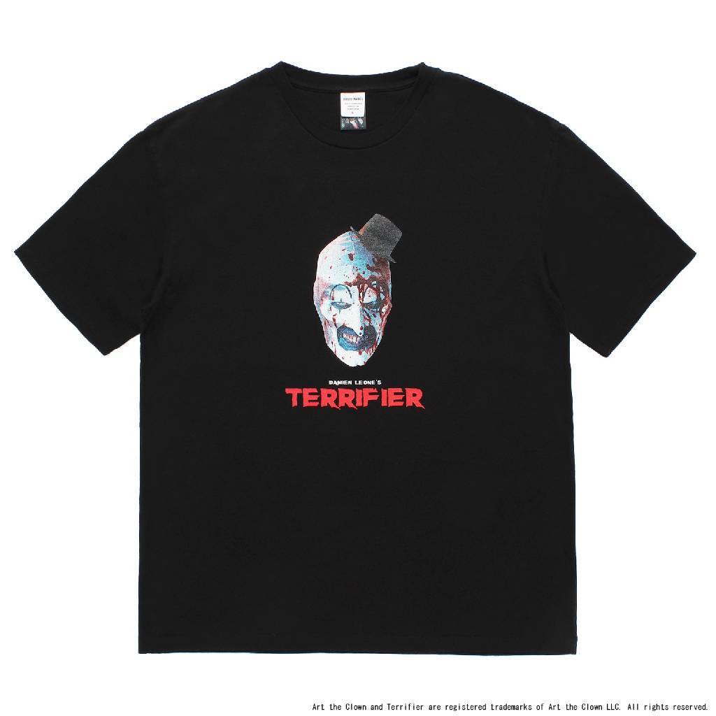 TERRIFIER | WASHED HEAVY WEIGHT CREW NECK T-SHIRT ( TYPE-2 ) #BLACK [TERRIFIER-WM-WT02]