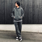 WASHED MIDDLE WEIGHT PULLOVER HOODED SWEAT SHIRT #GRAY [26FWE-WMC-SS02]